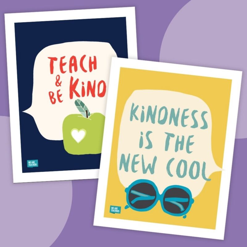 Two classroom posters on kindness
