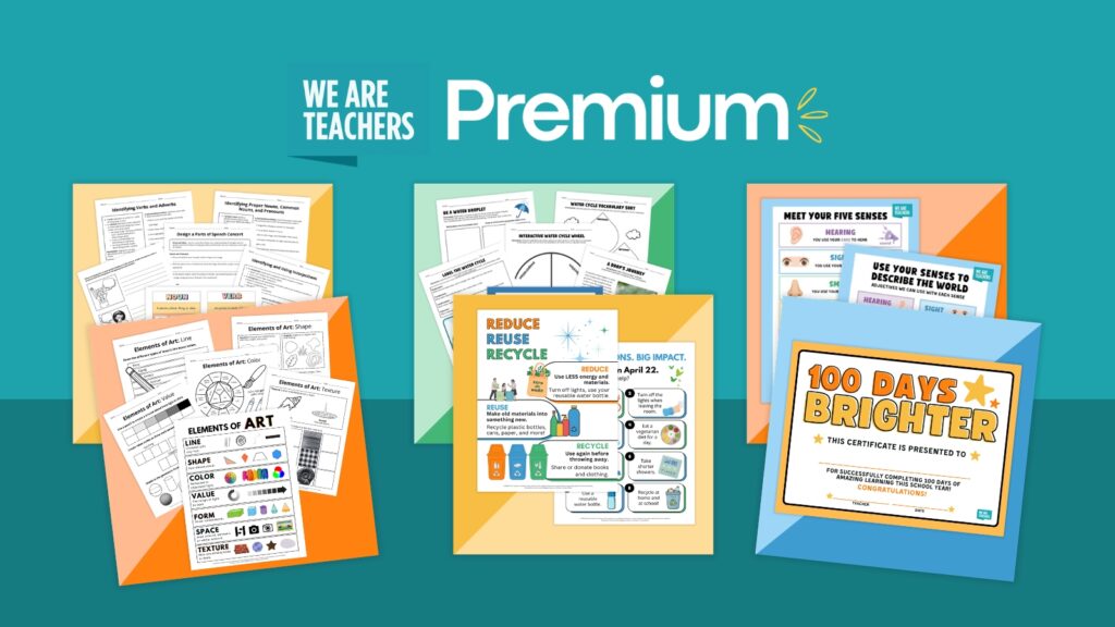 Collage of We Are Teachers Premium printables