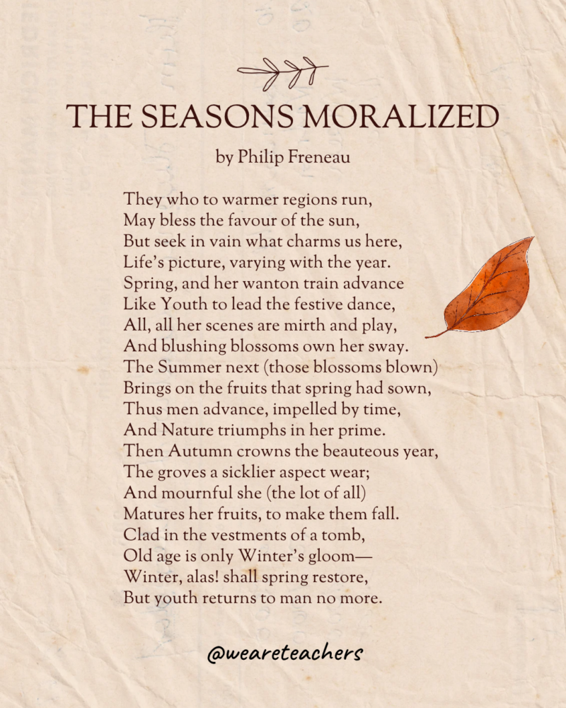 The Seasons Moralized The Seasons Moralized by Philip Freneau