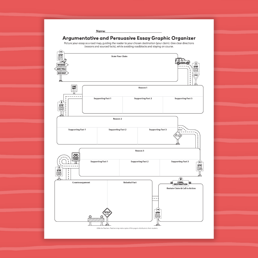 Persuasive Writing Graphic Organizer an image of a persuasive writing graphic organizer printable